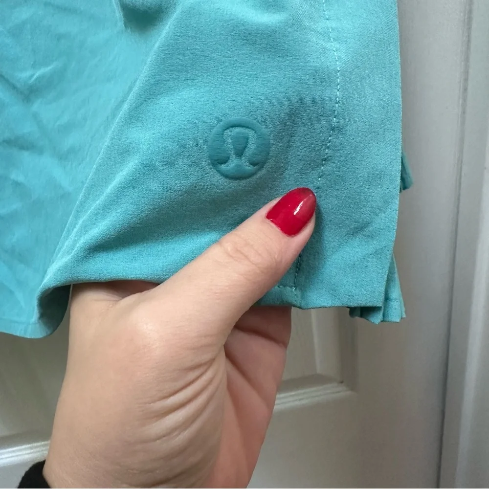 Lululemon Peek Pleat High-Rise Tennis Skirt Tidal Teal Skort Blue 14